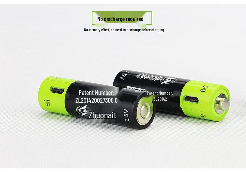 5th Gen USB Fast Charger with Smart Set for 1.5V Rechargeable Lithium Batteries (2-Pack)