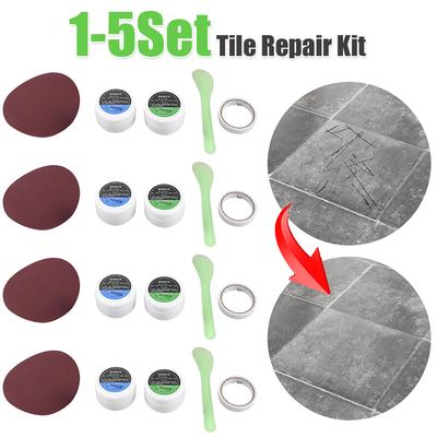 Tile Repair Kit Ceramic Floor Tile Toilet Washbasin Repair Glue Crack Repair Caulk Glue Tile Stone Crack Repair Kit for Cracks