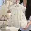 Girls Summer Sleeveless Dress Floral Embroidery Bud Hem Princess Cute Party Wear