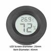 Mini Round Shape LCD Humidity Meter LCD Display Digital Readout Electronic Thermometer Circular Embedded Small Electronic