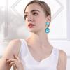 Square Earrings for Women Alloy Construction Elegant Styles for Casual or Formal Outfits