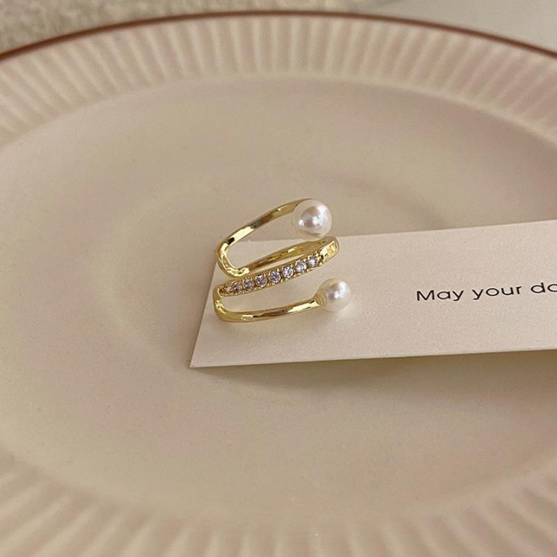 

Новый жемчужный зажим для ушей U-образной формы с микроинкрустацией цирконом, женский золотой