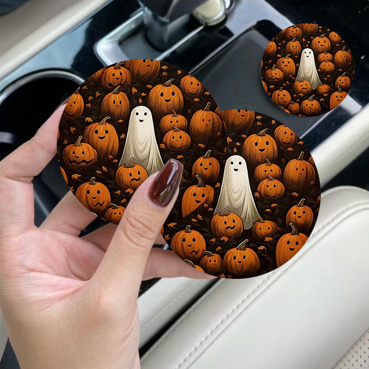 

Подставка для стакана с водой из мультфильма «Автомобиль», украшение салона автомобиля, противоскользящая подкладка, подставка для хранения, автомобильные аксессуары, подарки на Хэллоуин