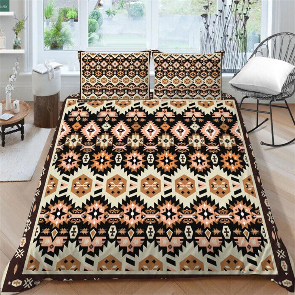Vector Ethnic Style Bedding Sets Soft Duvet Cover Set Highend Bedroom Decor Gift