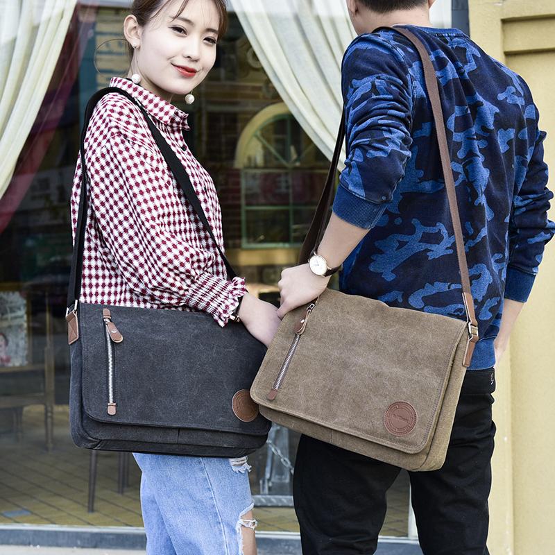 Torby męskie Torby płócienne na ramię Unisex Torby listonoszki Duże torby retro do podróży Koperta Aktówka