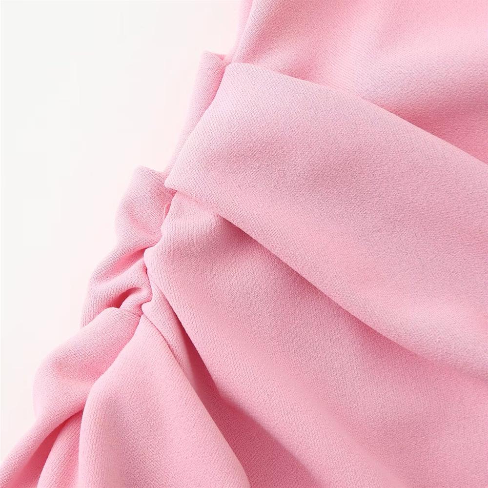 Cross-border Source 2025 Spring/Summer Women's Pleated Midi Slip Dress with Side Slit - Simple & Fashionable