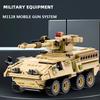 458PCS WW2 Military SAWT M1128 Mobile Gun Tank Building Blocks Mobile Gun System Model Bricks Children's Toys