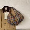 Womens Plaid Hobo Bag Casual Shoulder Handbag Large Tote Purse for Travel