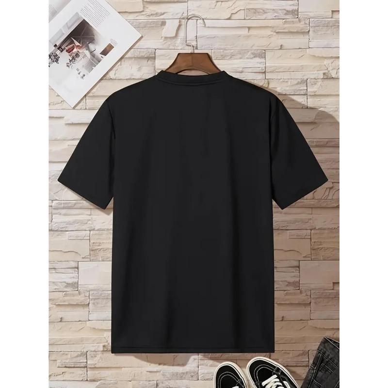 European Sizes Casual Summer Top Featuring a Romantic 'Rose' Pattern Print, Designed for Men with Stylish Round Neck And Short Sleeves Suitable Shirt