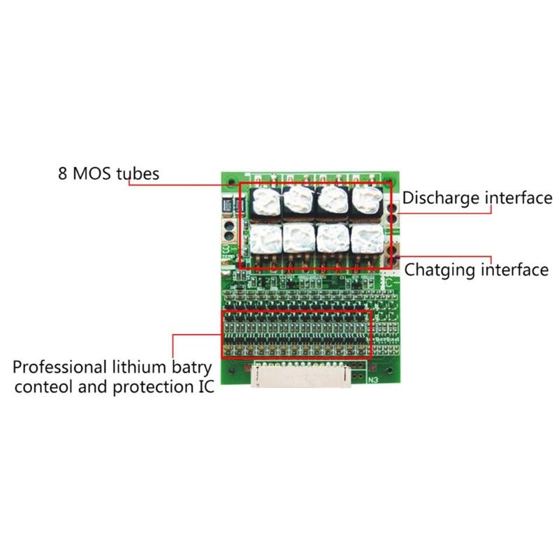 Compact Battery BMS Board Module Li-Ion Battery Pack for Protection Board BMS Fitting for 13S 48V 60A Batteries Durable