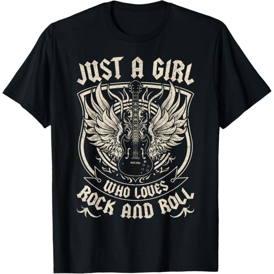 Rock Band Rock Concert Just A Girl Who Loves Rock And Roll T-Shirt S