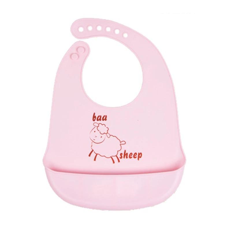 Waterproof Silicone Baby Bib with Food Pocket