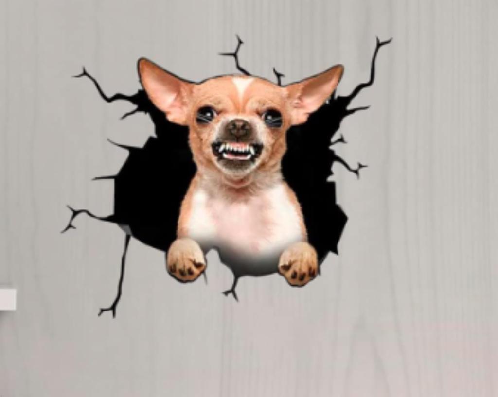 Sticker Jumping Dog Car Supplies Car 3D Easy Paste Funny