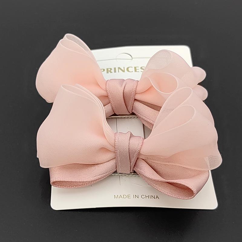 Korean Style Handmade Cat Ears Bow Hair Clip for Kids - Cute 3D Double-Sided Design. розовый