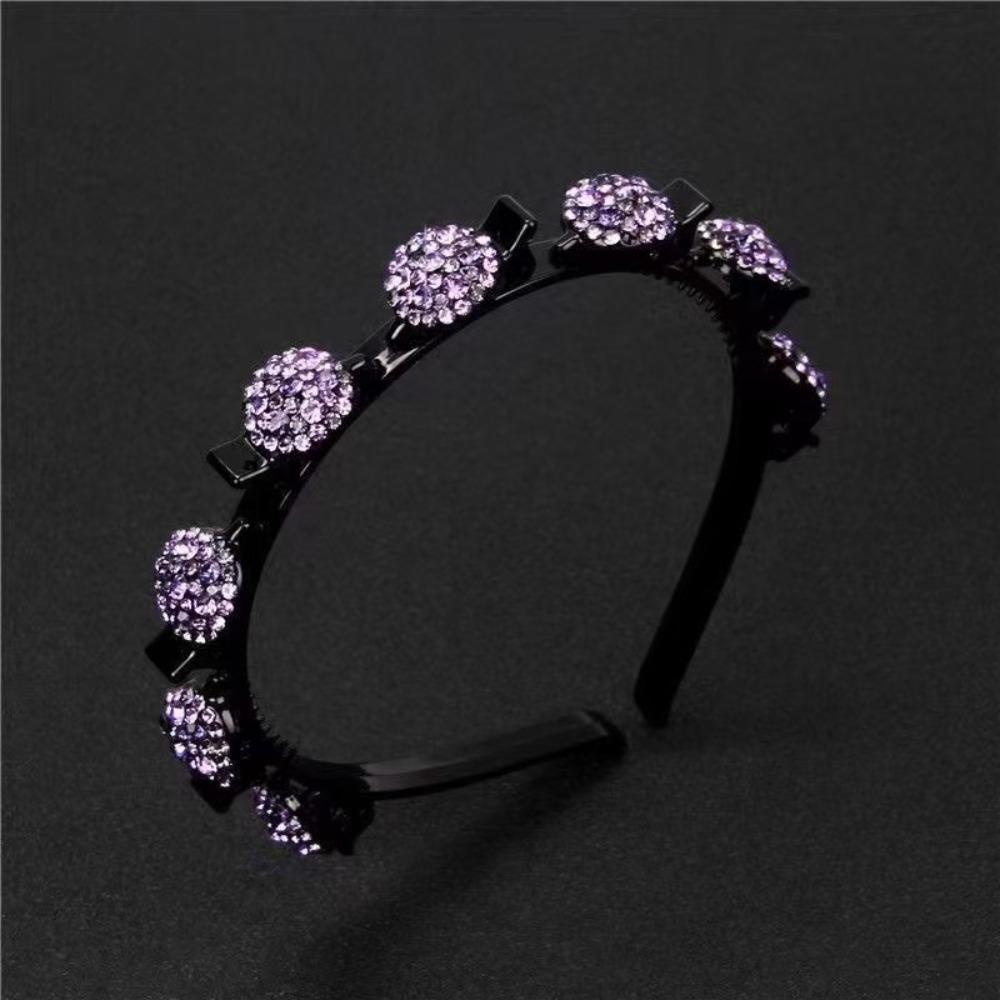 Double-layer Crystal Headband Hair Clips Hair Hoop Headwear For Women Girls