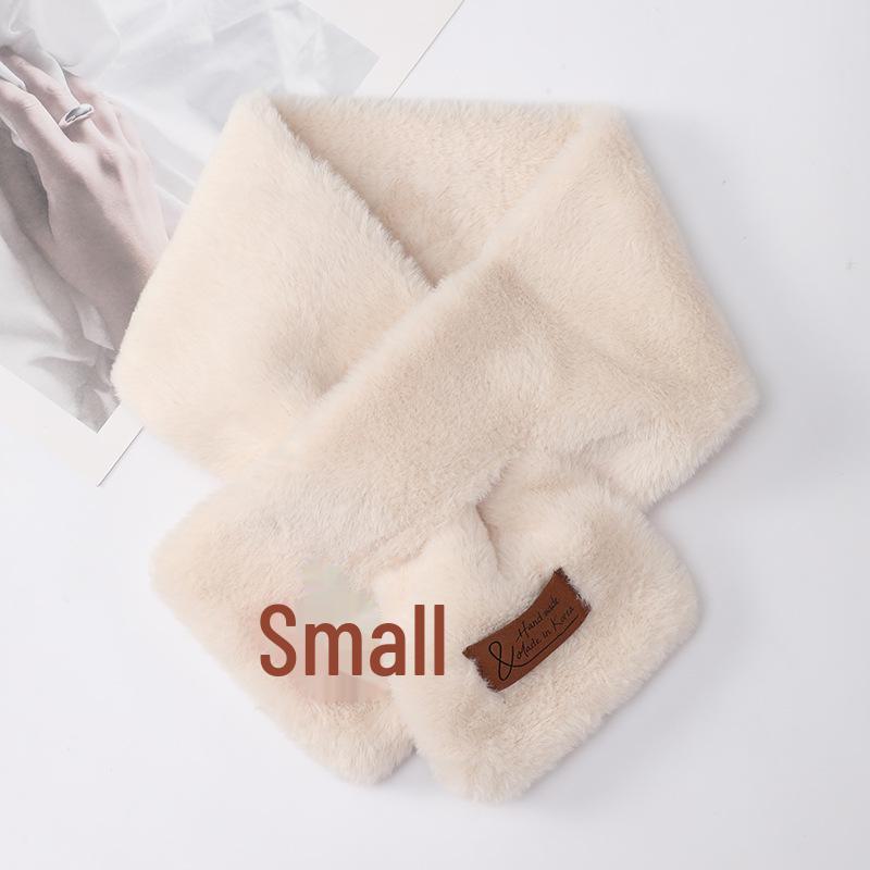 

Женский зимний меховой шарф, корейский стиль, с перекрещиванием на шее, воротник из искусственного меха кролика рекс, новый аксессуар для защиты шеи 80-100cm