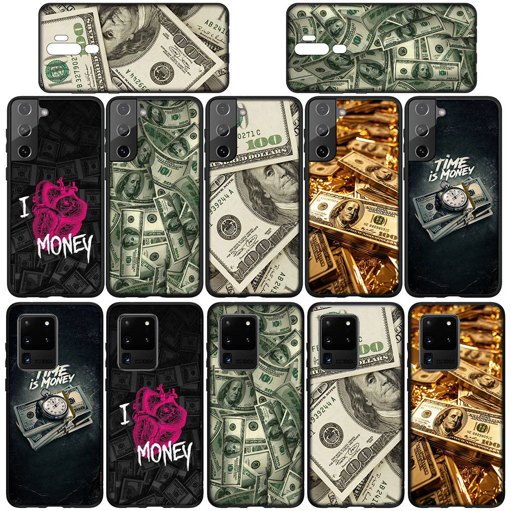 For Samsung Galaxy S24 S23 iPhone 16 15 14 Xiaomi Redmi Note 13 12 11 10 8 Plus 9 Pro Max X XR 14C Phone Case Money 100 Dollars Cool OPPO Huawei Cover