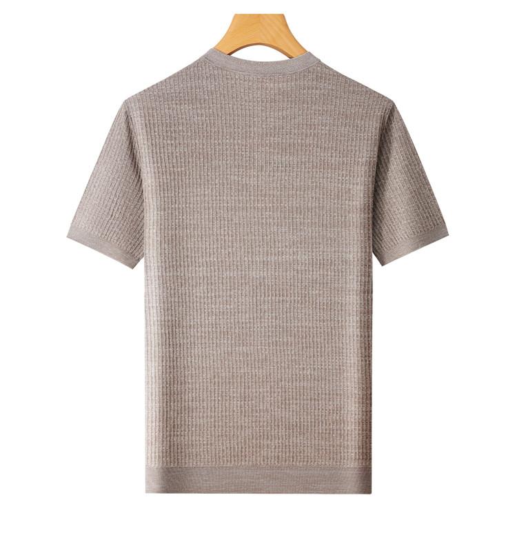 Men's Summer Knitted Short-Sleeved T-Shirt