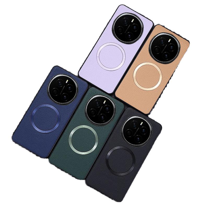Luxury PU Leather Soft TPU Bumper Hard PC Back Cover Shockproof Phone Case with Magnetic for OnePlus For OnePlus 13&Opp Bag чёрный