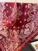 Luxury Brand Paisley Print Shawl Square Scarf for Women Wraps Neckerchief Female Hair Bands Ribbon Headband Bandana