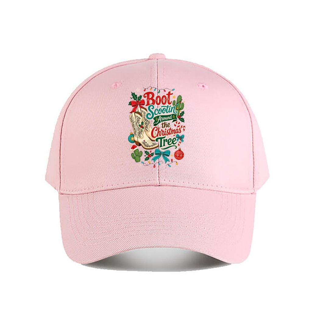 Festive Western Holiday Boots Typogr Baseball Cap Fashion Outdoor Sports Sunhat Unisex Snapback Cap Womens
