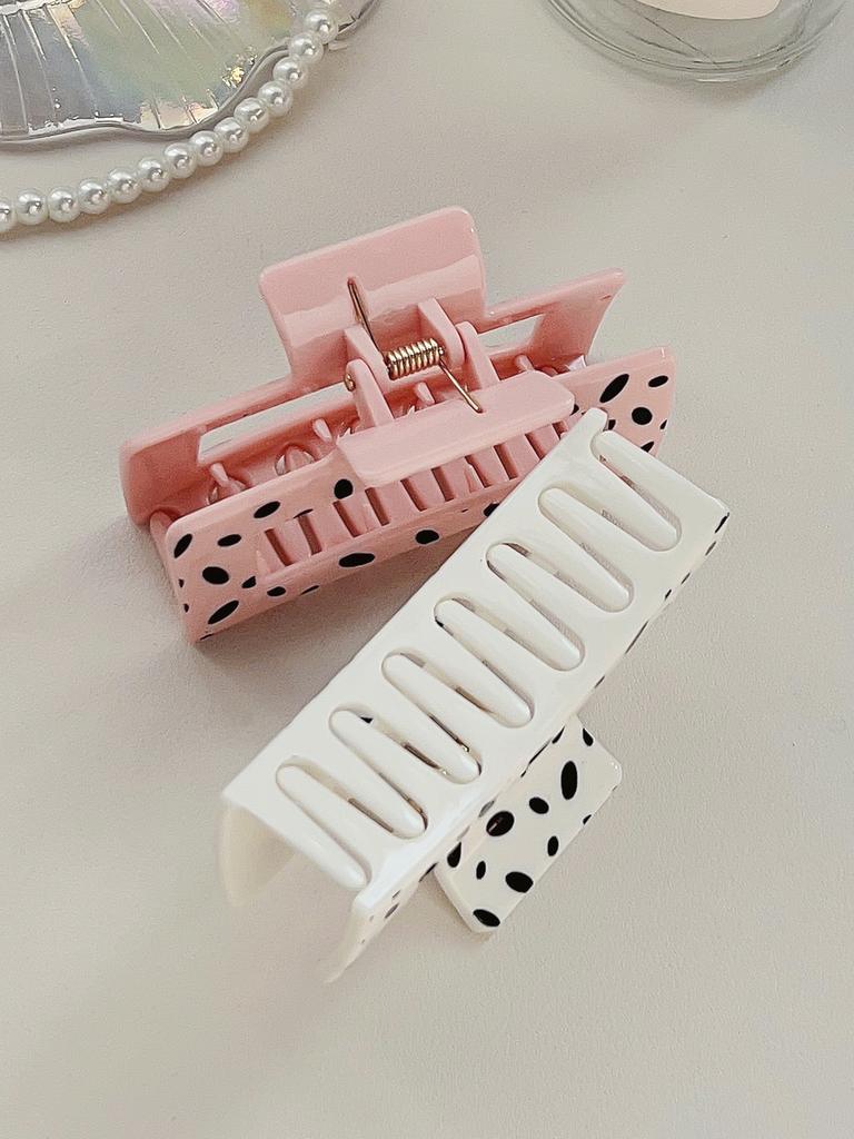 3 Stück Mode Neue Damen Druck Haarklammer Robuste Bunte Kunststoff Haarspangen 3,4 Zoll Haarspangen Krabbe Haarnadel Haarschmuck Geschenk