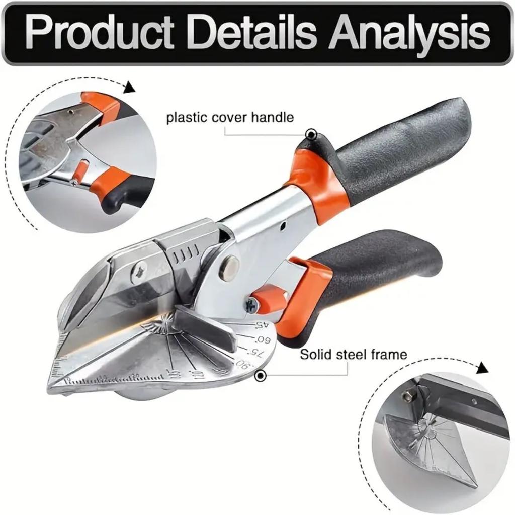 4-13 Multi Angle Cutter, Manual Tool, Cork Cutter, Black Adjustable Angle Cutter, Used For Cutting Plastic, And Decoration
