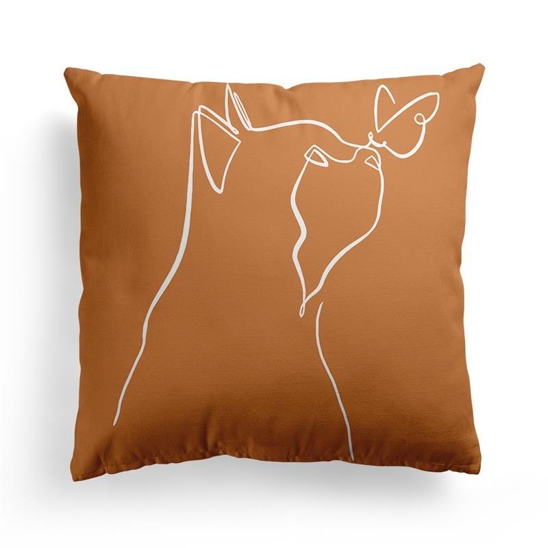 Orange Geometric Sofa Throw Pillow Cover Dormitory Decoration Office Living Room Home Pillow Cover