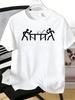 Ping Pong Stick Figure Print Unisexs Red Soft Cotton Crew Neck Tee Sport Casual Summer Daily Top For Table Tennis Loving Male Fans