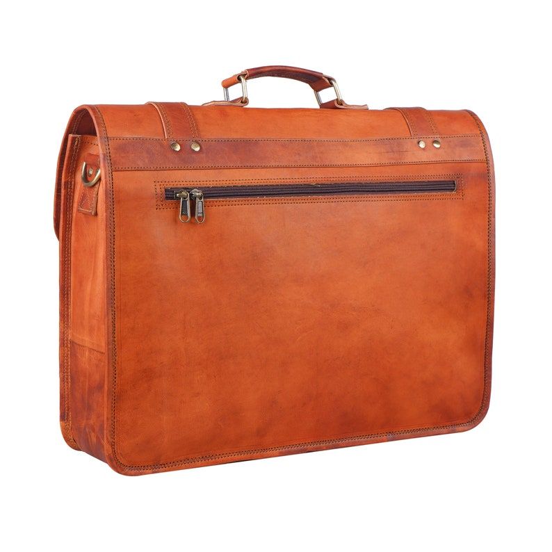 Customized Real Leather Laptop Briefcase, Leather Shoulder Messenger Bag, Brown Genuine Leather Bag, Leather Cross Body Bag