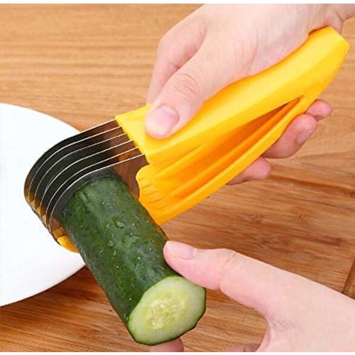 HJ Banana Cutter, Fruit Slicer, Banana Splitter, Fruit Cutter, Kitchen Tool (Set of 1)