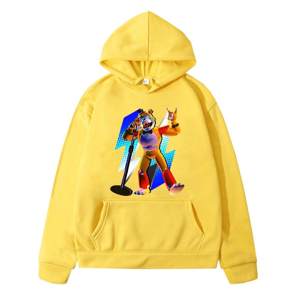 FNAF Anime Hoodie Autumn Boy Clothes Fleece Sweatshirt Y2k Sudadera Casual Pullover Bear Rabbit Kawaii Jacket Kids Clothes Girl