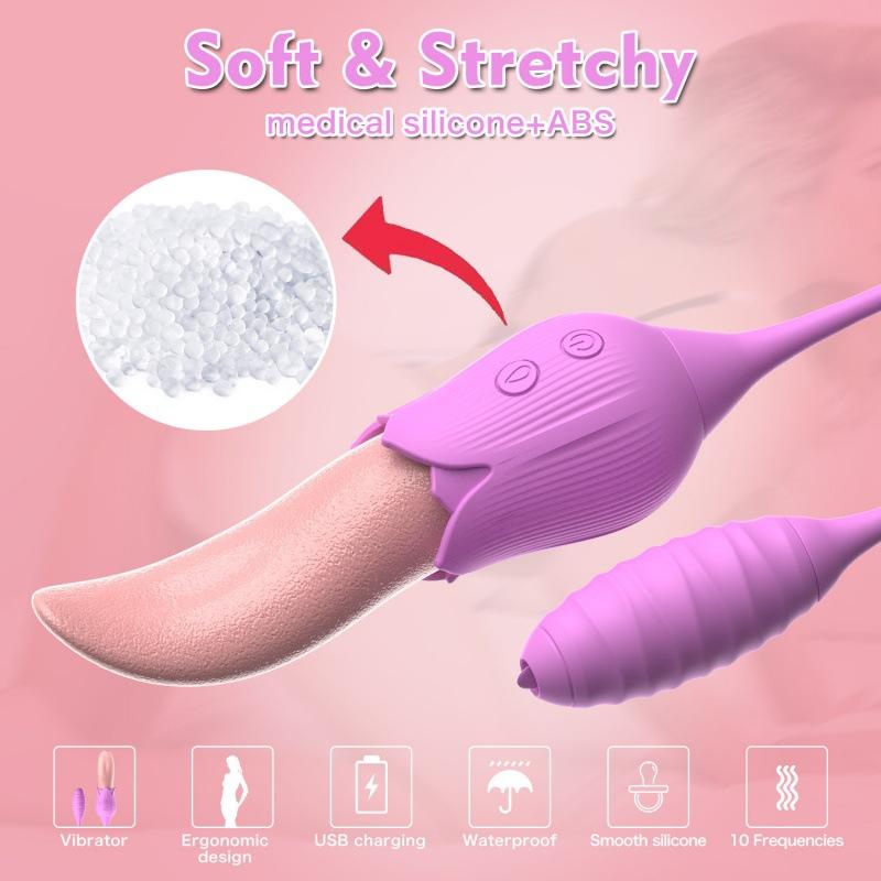 Women Tongue Masturbation Vibrator Vaginal Clitoral Licking Massager Nipple G-spot Vacuum Stimulator Female Couple Adult Sex Toy