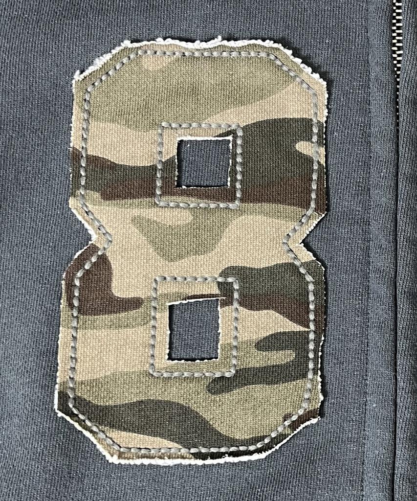 Sk8Er Rock Camouflage 88 Damage Sweat Hood Zip-Up ((Dark Gray))