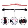 4 Pcs Nylon Triceps Rope and Chrome Rowing Parallel Grip with Carabiner Set Rowing High Pull Down Back Training Accessories