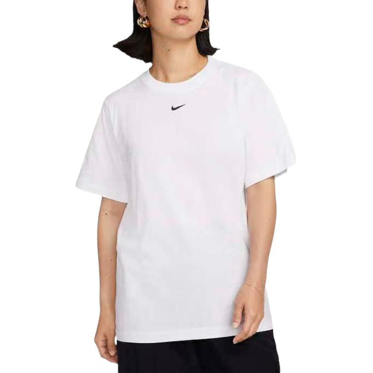 New Nike Sportswear Women's Logo Crewneck T-Shirt White FD4150-100