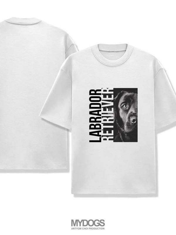 White cotton t-shirt with print 2XL