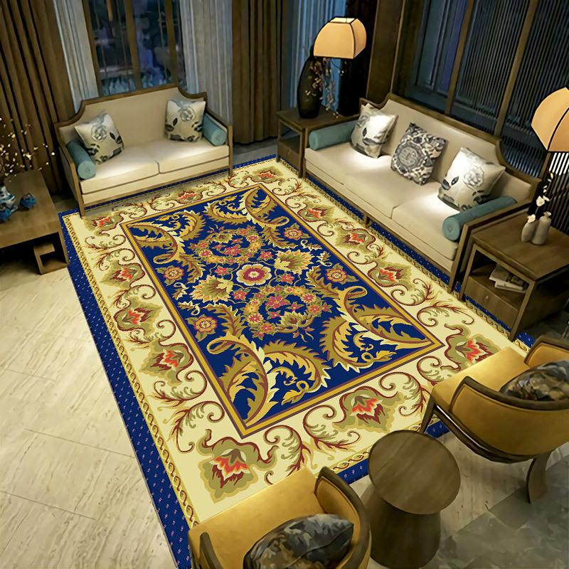 Persian Living Room Carpet  Bedroom Bedside Carpet Retro Ethnic Style Carpet Hotel Home Stay Carpet