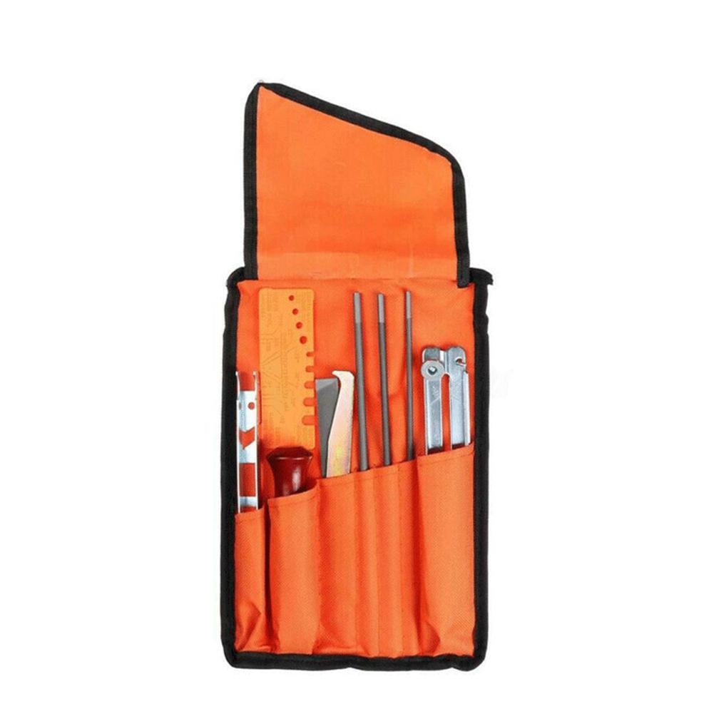 Metal File Set, Multi Functional File And Rasp Set 10 Piece, Non Slip PVC Universal File Handle, Flat File, Round Files, Portable Storage Bag