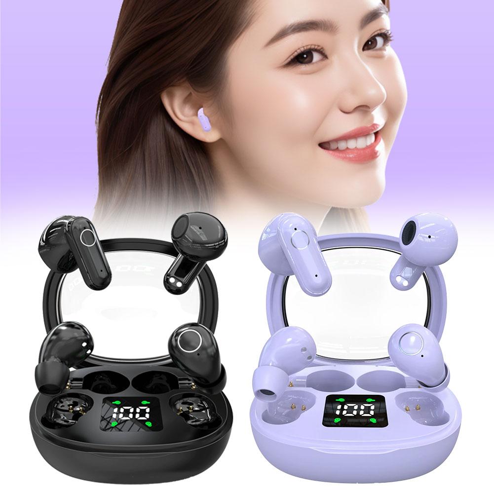 Mini Bluetooth Earbuds, Mini Sleep in-Ear Earbuds Wireless for Sports, Waterproof Dust Proof Mini Earbuds for Work and Sleep