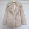 Eco-friendly Faux Fox Fur Mid-length Coat, Thickened Winter 2025 - European/American Style