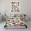 Christmas Bedding Set with Santa & Reindeer Bedding set (1 duvet cover, 2 pillowcases, duvet not included)