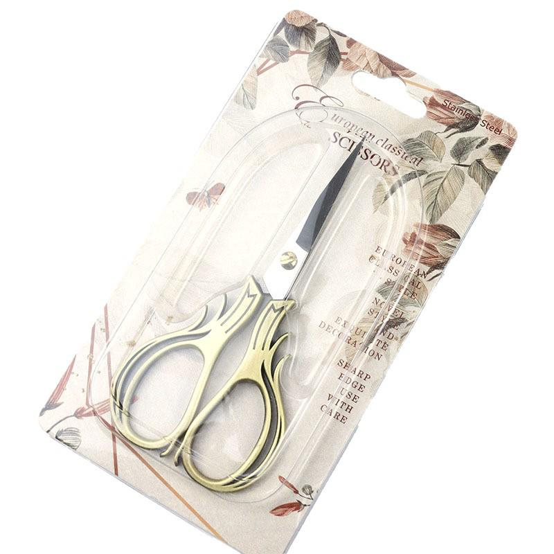 Portable Stainless Steel Scissors for Crafts, Thread Ends & Tea Ceremonies - Sharp Tip, Retro Design