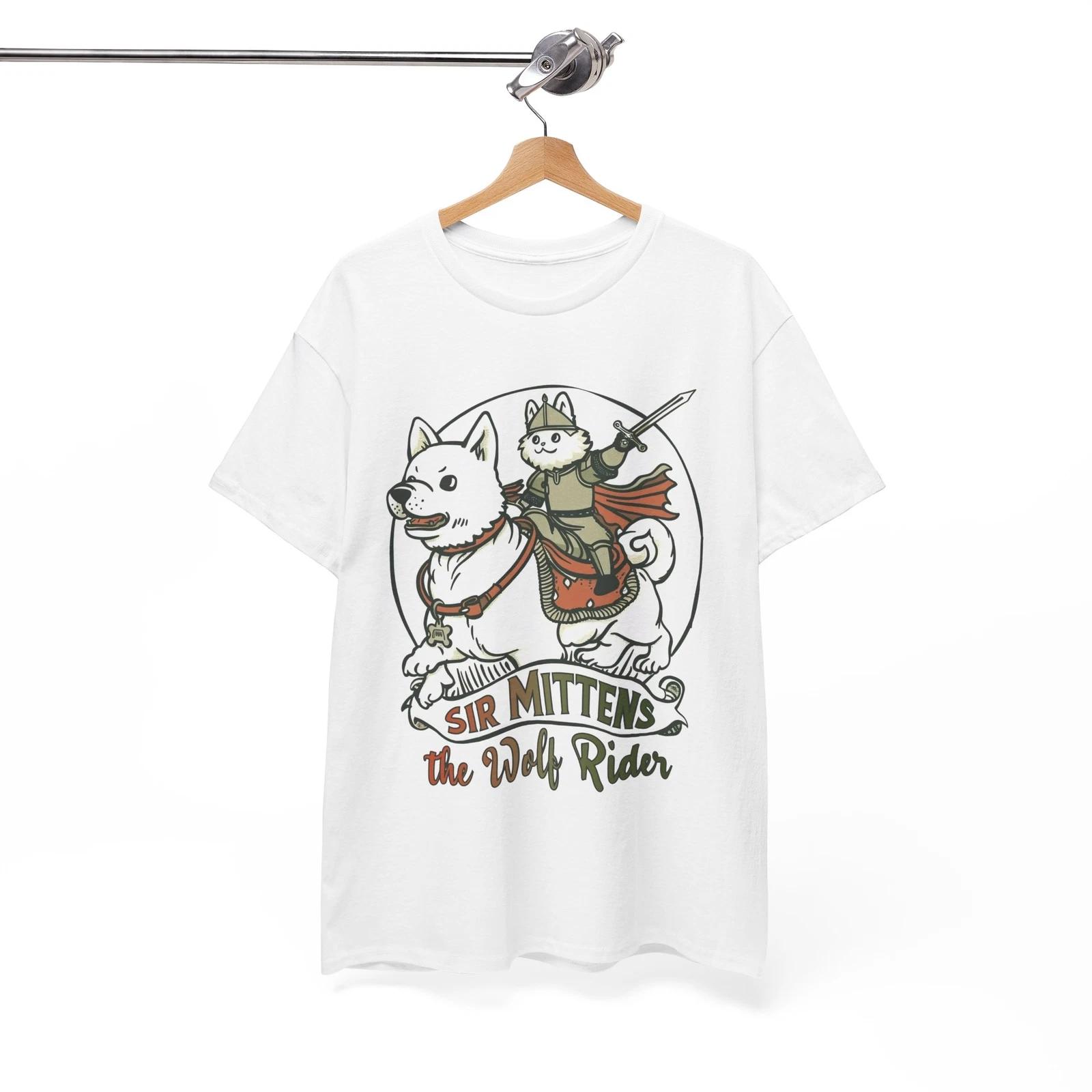 

Bold Humor T-Shirt - Edgy & Funny Tee Sir Mittens the Wolf Rider Shirt L