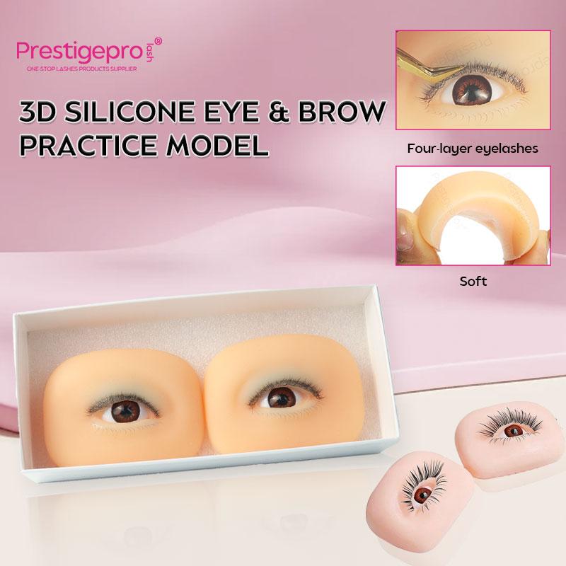 3D Practice Pad Microblading Eyelash Extension Soft Silicone Skin Flat Model Permanent Makeup Tool Custom Option Pair