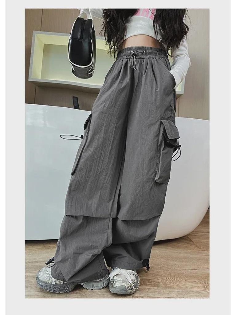 Girls' Quick-Dry Summer Wide-Leg Pants: Trendy, Cool, Mosquito-Proof Streetwear for Dancing