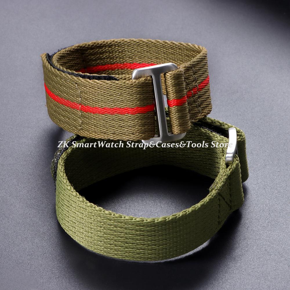 Premium Grade Nylon Strap 20mm 22mm Watch Bands Weave Breathable Bracelet Green Black Blue Wristband Belt Men Watch Accessories