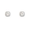 Micro-Inlaid Super Shiny Square Diamond Earrings For Women Simple And Cool Style Earrings