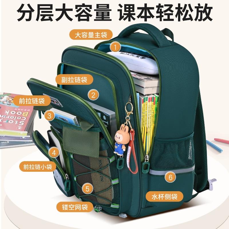 School Bag Children's School Bag Boys and Primary School Students Grades 1 To 6 New Load-reducing Ridge Protection Ultra-light Girls Backpack