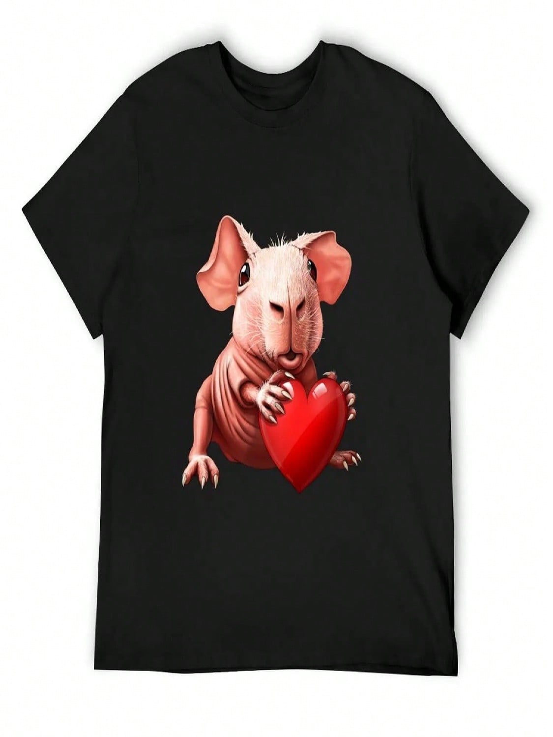 Guinea Pig Skinny Pig Herzchen T-Shirt Aesthetic Clothes Blacks unisexs T Shirt Graphic S разноцветный